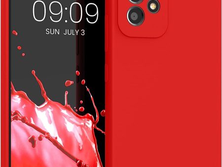 Kwmobile Carcasa Compatible con Samsung Galaxy A53 5G - Funda de Silicona para móvil - Cover Trasero en Rojo clásico Reacondicionado For Cheap