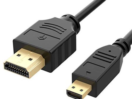 Rankie Cable Micro HDMI a HDMI, Alta Velocidad con Ethernet, 3D, 1080P, 2160P, 4K y Canal de Retorno de Audio, 1, 8m, Negro Cheap