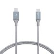 Amazon Basics - Cable macho de USB 2.0 C a micro-USB B, de nailon con trenzado doble, 0, 9 m, Gris oscuro Discount