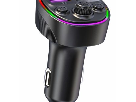 CS2 Dual USB 66W Super Fast Car Charger Digital Display Car Charger with MP3 Player Bluetooth FM Transmitter Supply