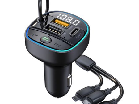 C35 Super Fast Car Charger Three Ports Car Charger Adapter Bluetooth MP3 Player FM Transmitter with 3-in-1 Charging Cable Online Sale