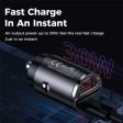 REMAX RCC332 Tanya Pro Series Dual Type-C Car Charger PD 30W Fast Charging Adapter with Mini Ring Handle Online