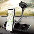 KAKUSIGA KSC-473B YUANXING Series Magnetic Car Phone Holder PVC+Aluminum Alloy Flexible Hose Phone Bracket on Sale