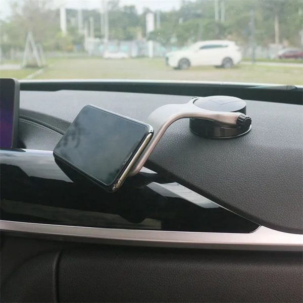 206-C Car Windshield Dashboard Phone Holder ABS+Silicone+Magnet Suction Cup Rotary Cellphone Stand Bracket Online Sale