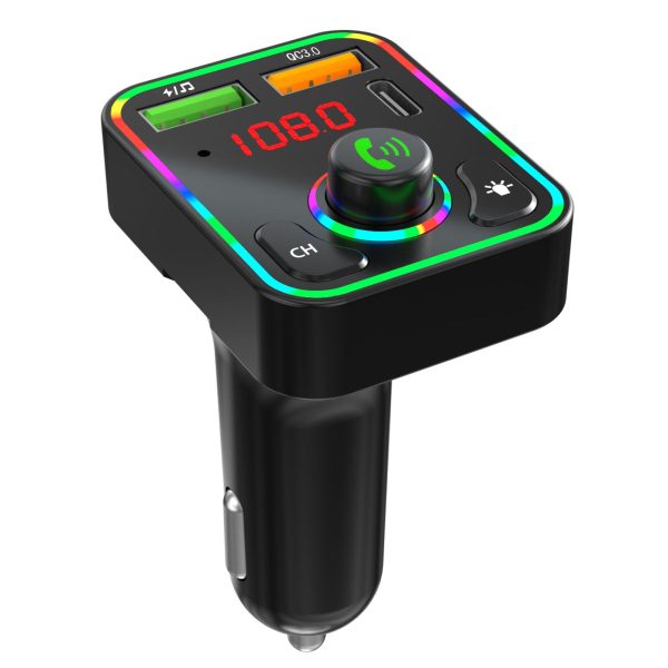 PDF3 PD   QC3.0 Fast Car Charger 7-Color Lights Hands-Free Bluetooth Calling MP3 Wireless Player Cheap