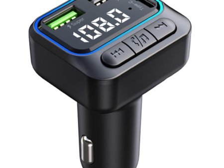 C40 Bluetooth Hands-free Call Adapter FM Transmitter Car MP3 Music Player Type-C + Dual USB QC3.0 Car Charger Online Sale