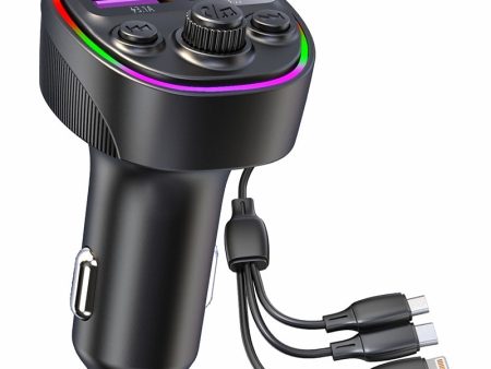 CS1 3-In-1 66W Super Fast Car Charger MP3 Player Bluetooth FM Transmitter Car Charger with 3 Charging Cables Sale