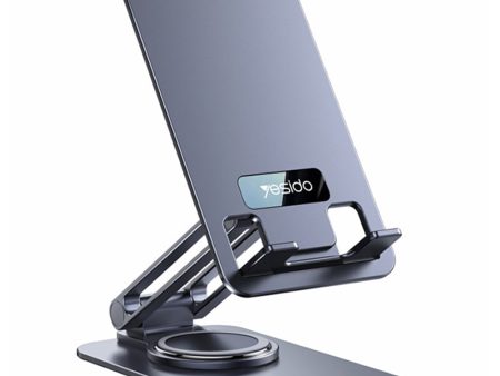 YESIDO C184 Desktop Phone Stand Folding 360-Degree Rotation Aluminum Alloy Stand Fit 4-8 inch Devices for Online Teaching Discount